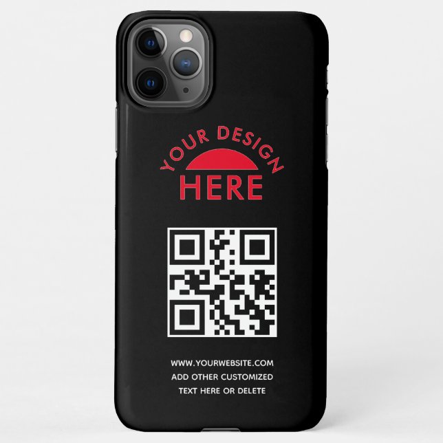 Your Logo & QR Code Business Promotiona iPhone Cas Case (Back)