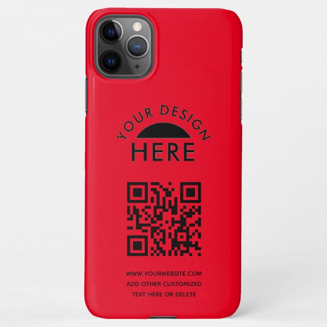 Your Logo & QR Code Business Promotiona iPhone Cas iPhone Case (Back)