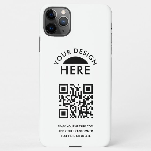 Your Logo & QR Code Business Promotiona iPhone Cas iPhone Case (Back)