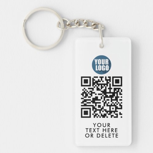 Your Logo  QR Code Business Promotional Marketing Keychain