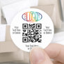 Your Logo & QR Code Business Website Promotional Classic Round Sticker