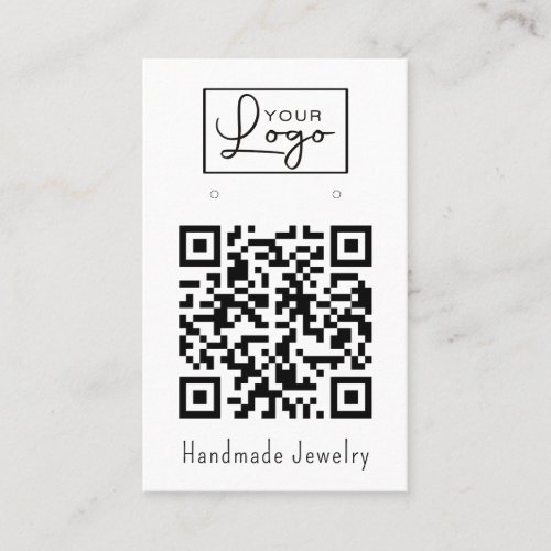 Your Logo QR Code Earring Display Social Media Business Card