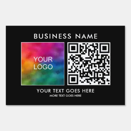 Your Logo QR Code Here Template Outdoor Yard Sign