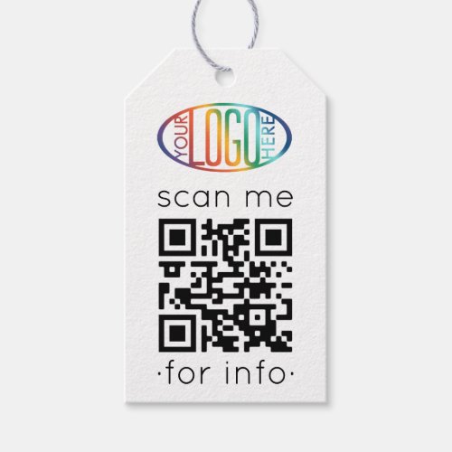 Your Logo  QR Code Professional Business Website Gift Tags