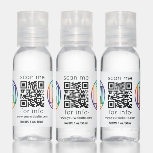 Your Logo  QR Code Promotional Corporate Travel Hand Sanitizer