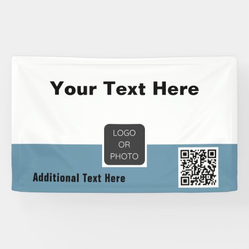 Your Logo QR code Simple Minimal Business Banner