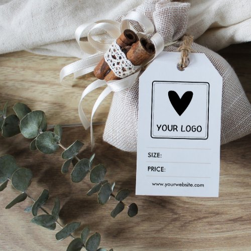 Your Logo  QR Code Social Media Price Gift Tags