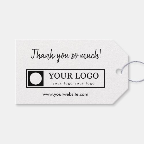 Your Logo QR Code Thank You So Much Gift Tags