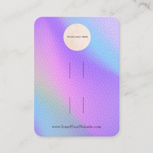 Your Logo Rainbow Double Bow Hair Clip Display Business Card