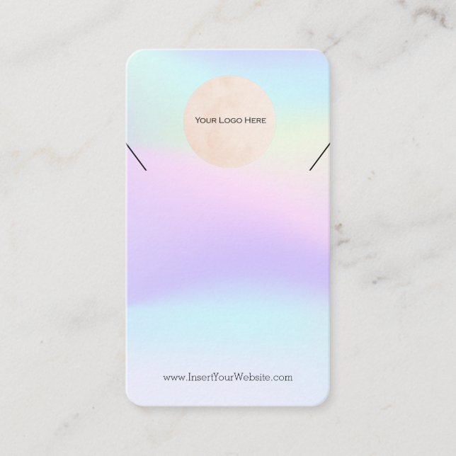 Your Logo Rainbow Necklace Display card (Front)