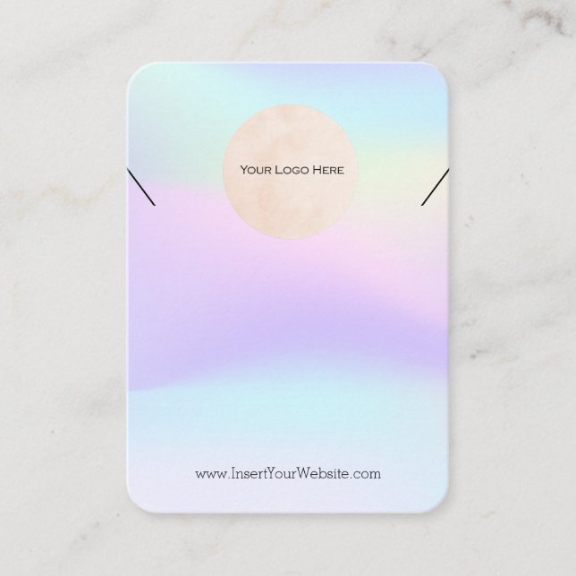 Your Logo Rainbow Necklace Display  Card Large (Front)