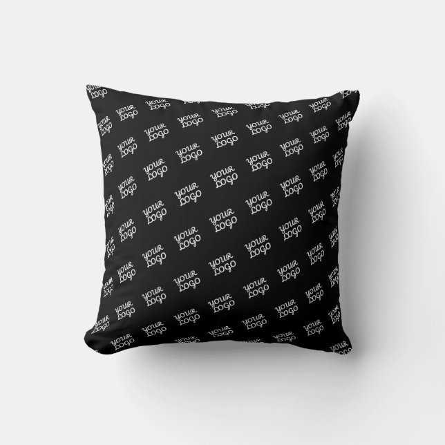 Your Logo Repeated (automatically) Throw Pillow (Front)