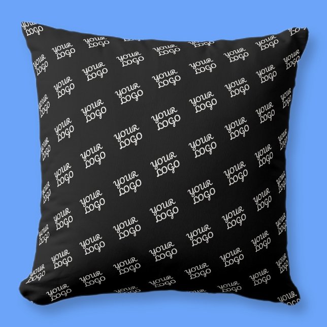 Your Logo Repeated (automatically) Throw Pillow (Creator Uploaded)
