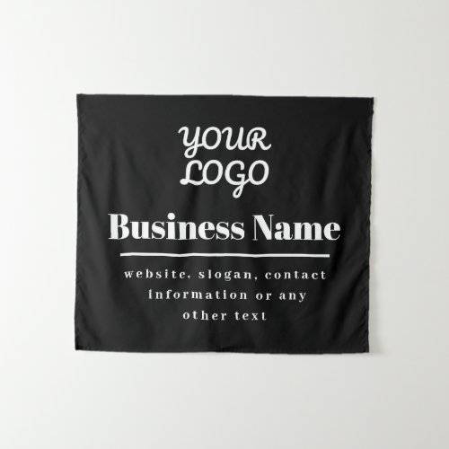 Your Logo Retro_Modern Black  White Tapestry