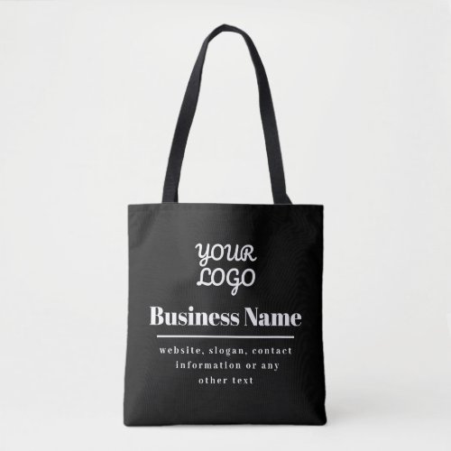 Your Logo Retro_Modern Black  White Tote Bag