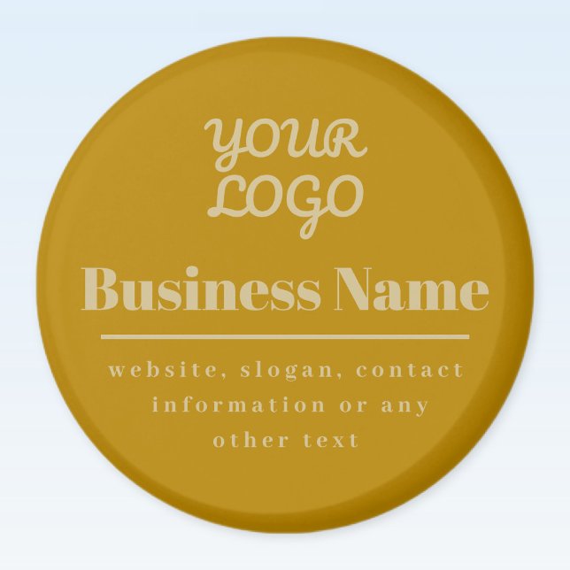 Your Logo Retro-Modern Dark & Light Gold Magnet (Creator Uploaded)