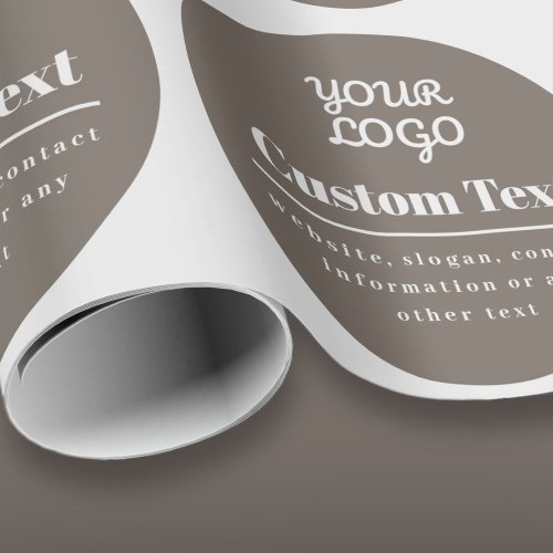 Your Logo Retro_Modern Modern Beige  Light Grey Wrapping Paper