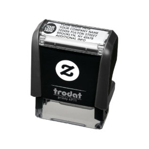 Your Logo Return Address 5 lines custom Self-inking Stamp