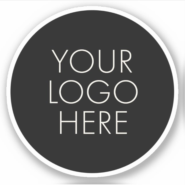 Your Logo Round Business Company Professional Sticker (Front)