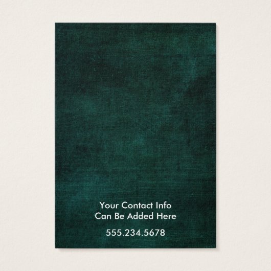 Your Logo Rustic Grunge Teal Earring Holder Card (Back)