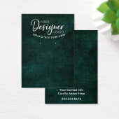 Your Logo Rustic Grunge Teal Earring Holder Card (Desk)