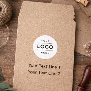 Your Logo Rustic Kraft Brown Business Branding  Envelope Mailers