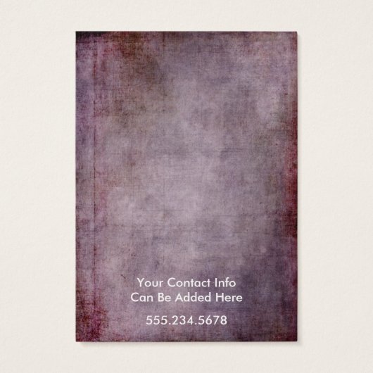 Your Logo Rustic Raspberry Earring Holder Card (Back)