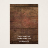 Your Logo Rustic Wood Earring Holder Card (Back)