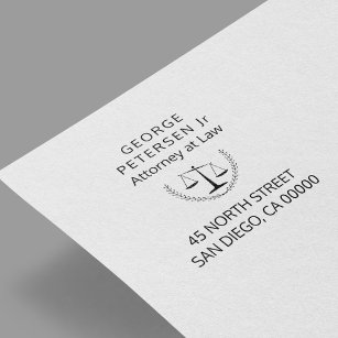 Your logo   scales of justice lawyer legal office self-inking stamp