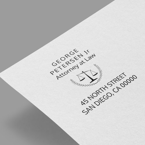 Your logo  scales of justice lawyer legal office self_inking stamp