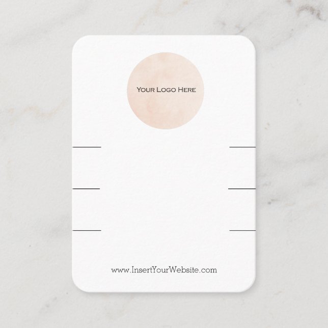Your Logo Scrunchie Hair Tie Display  Business Card (Front)
