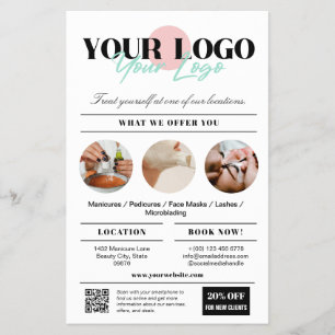 Your Logo Services Beauty Salon Marketing Flyer