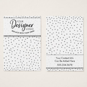 Your Logo Silver Confetti Earring Holder Display