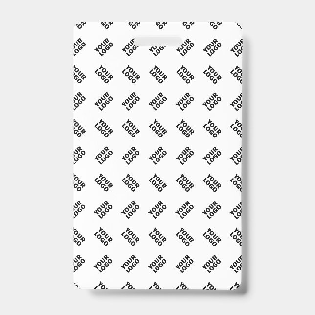 Your Logo | Simple Alternating Repeating Pattern Badge (Front)