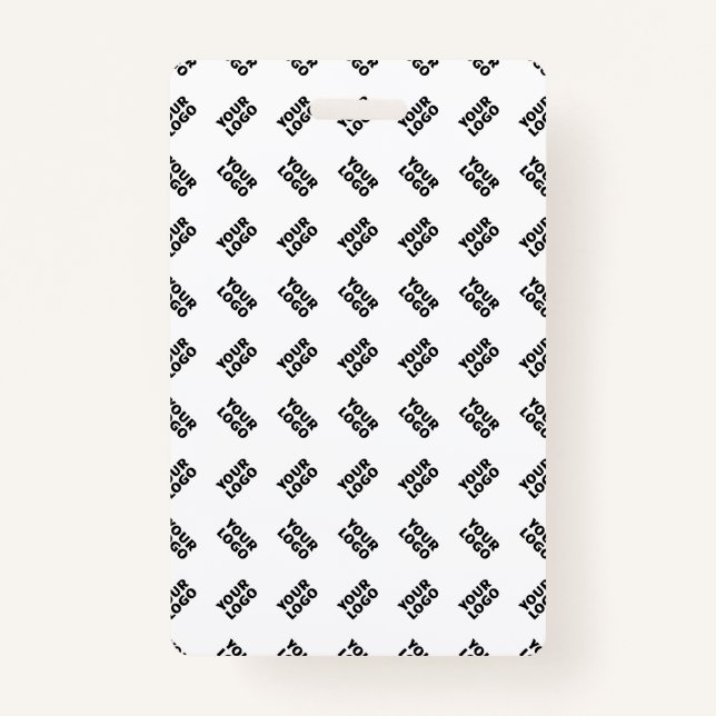 Your Logo | Simple Alternating Repeating Pattern Badge (Front)