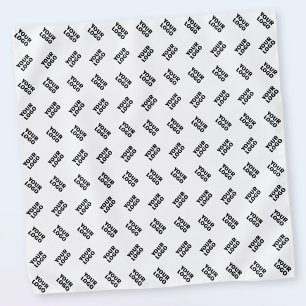 Your Logo Simple Alternating Repeating Pattern Bandana