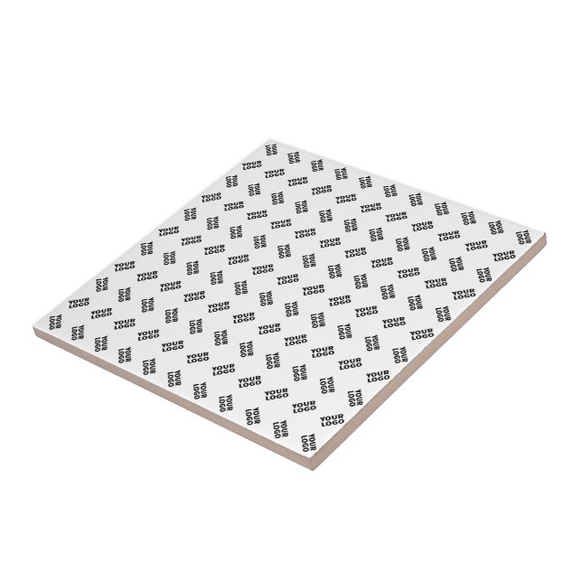 Your Logo | Simple Alternating Repeating Pattern Ceramic Tile (Side)