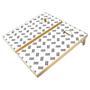 Your Logo Simple Alternating Repeating Pattern Cornhole Set
