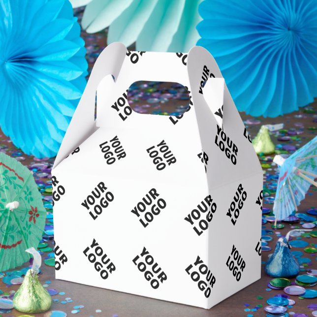 Your Logo | Simple Alternating Repeating Pattern Favor Boxes (Party)