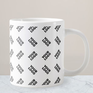 Your Logo Simple Alternating Repeating Pattern Giant Coffee Mug