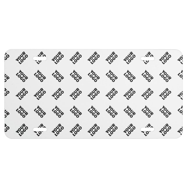 Your Logo | Simple Alternating Repeating Pattern License Plate (Front)