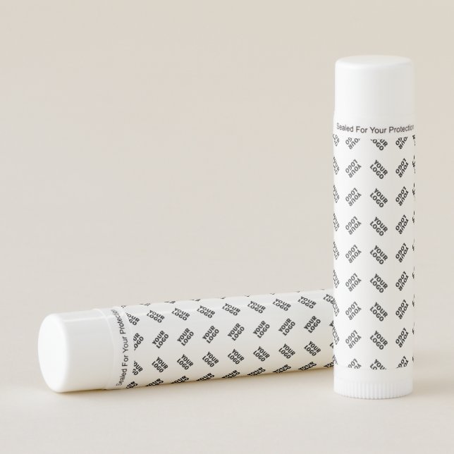 Your Logo | Simple Alternating Repeating Pattern Lip Balm (Front)