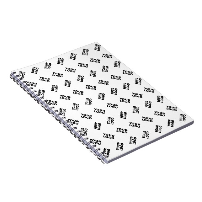 Your Logo | Simple Alternating Repeating Pattern Notebook (Right Side)