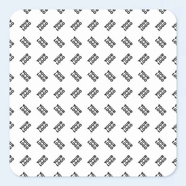 Your Logo | Simple Alternating Repeating Pattern Square Sticker (Creator Uploaded)