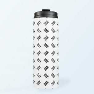 Your Logo   Simple Alternating Repeating Pattern Thermal Tumbler