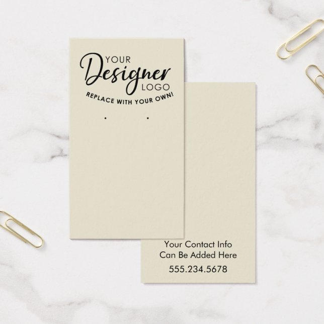 Your Logo Simple Eggshell Earring Holder Display (Office)