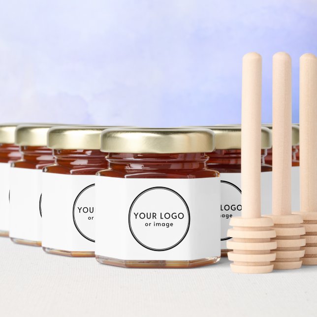 Your logo, simple  honey jar favors (Multi)