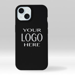 Your Logo Simple Logo Replacement Dark Grey iPhone 15 Case