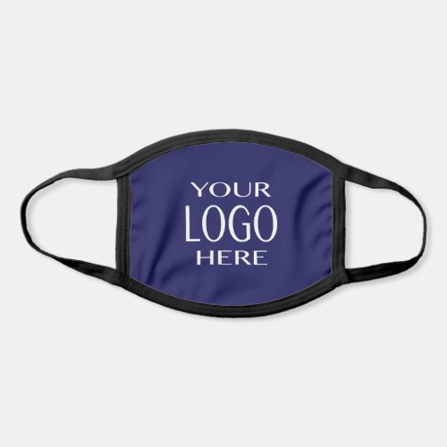 Your Logo  Simple Logo ReplacementNavy Blue Face Mask