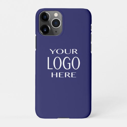 Your Logo  Simple Logo Replacement Navy Blue iPhone 11Pro Case
